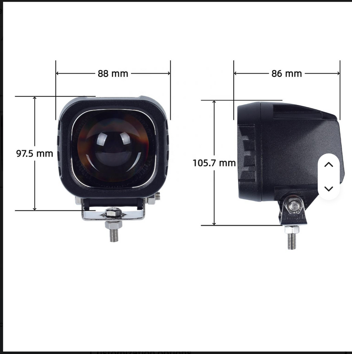 Blue Arrow Forklift Safety Light - 10W, 10-80V DC, IP6K9K, EMC / ECE R10