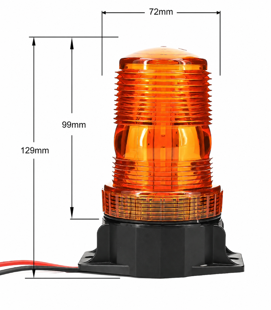 Mini amber forklift beacon with 30 pcs 5730 SMD LEDs for warehouse vehicle visibility